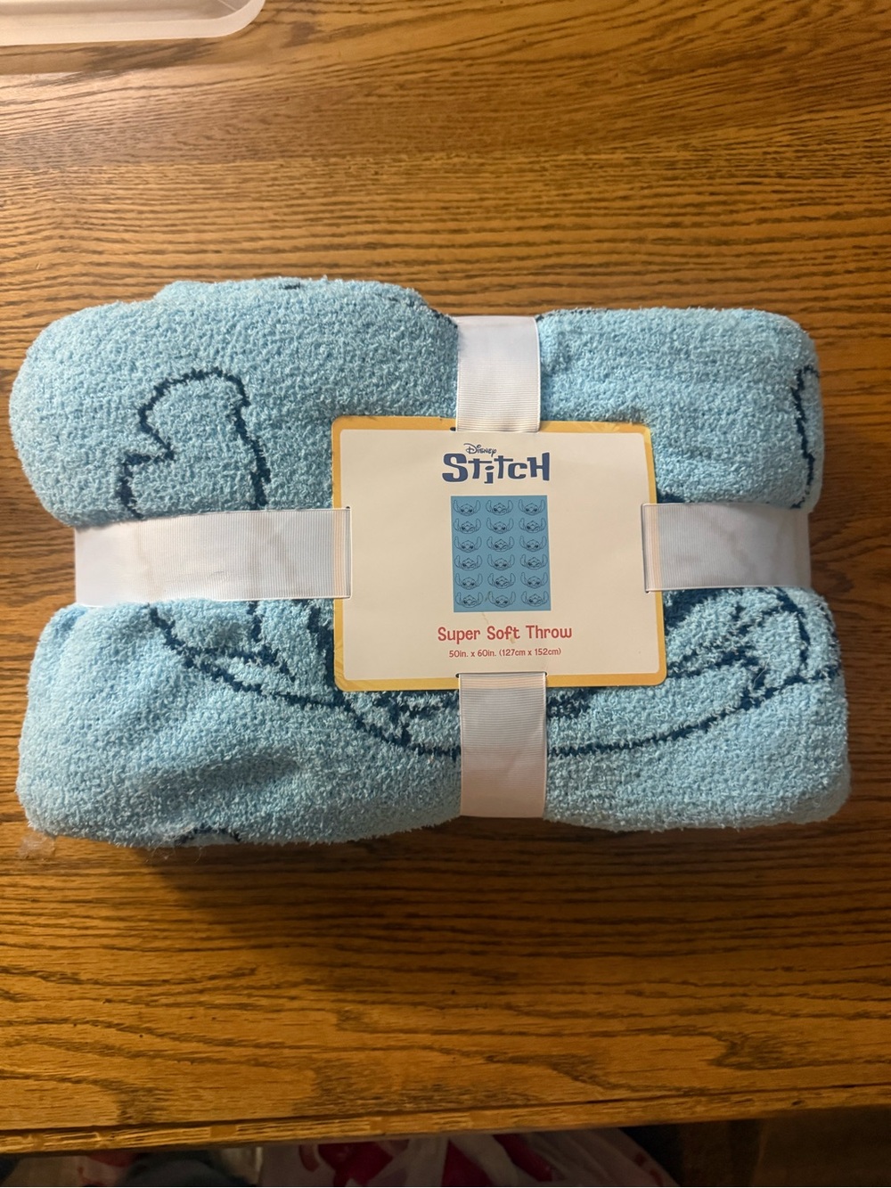 Disney Light Blue Stitch Super Soft Throw Blanket 50”x60”